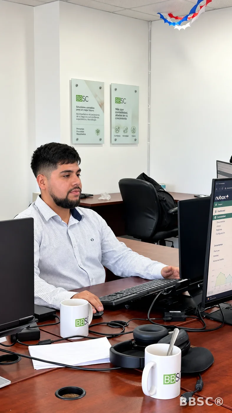 Contador de BBSC® trabajando con la contabilidad de un cliente