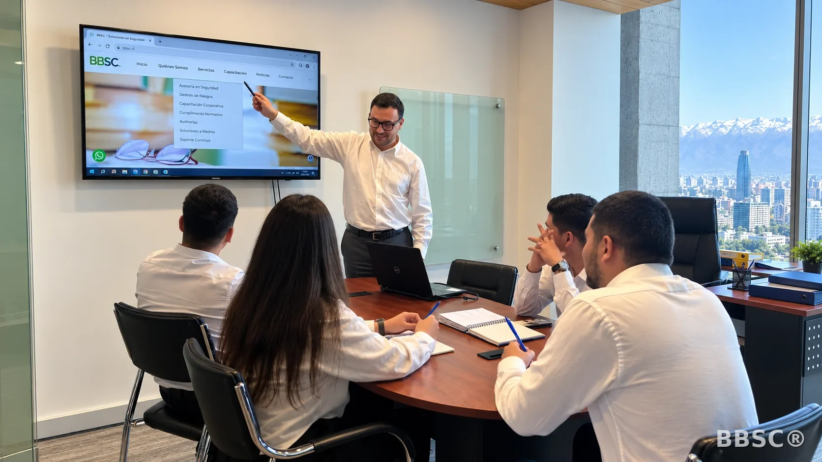 Equipo de BBSC® en reunión de asesoría — Quiénes Somos